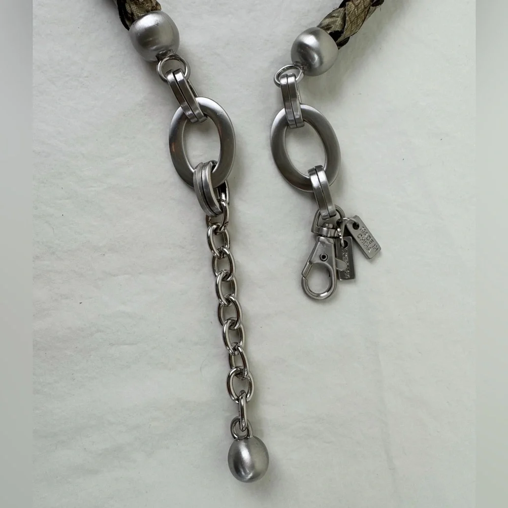 Chico's Vintage Snake-Print Braided Rope Chain Belt